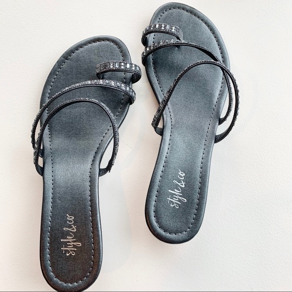 Style & Co. Shoes - Style & Co. Black beaded Demi wedge sandal